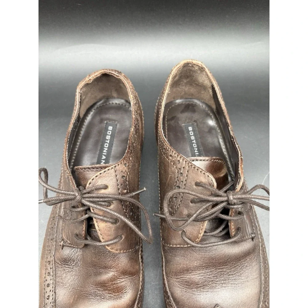 Bostonian Brown Leather Wingtip‎ Oxford Dress Shoes Mens 9W Vintage